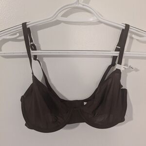 ✨ NWT $39 Aerie SMOOTHEZ Dark Brown Sheer Mesh Underwire Bra 32D AND 34B